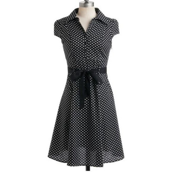 Modcloth Hepcat Soda Fountain Dress in Black Licorice - Picture 1 of 4